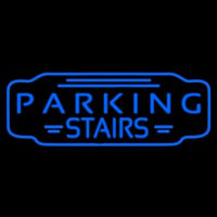 Blue Parking Stairs Leuchtreklame