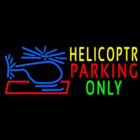 Blue Helicopter Parking Only Leuchtreklame