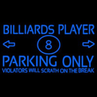 Billiards Player Parking Only Leuchtreklame