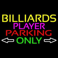 Billiards Player Parking Only Leuchtreklame