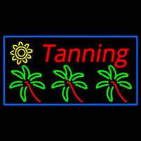 Tanning With Logo Leuchtreklame
