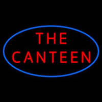 The Canteen With Blue Border Leuchtreklame