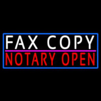 Fa  Copy Notary Open With Blue Border Leuchtreklame