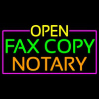Open Fa  Copy Notary With Pink Border Leuchtreklame