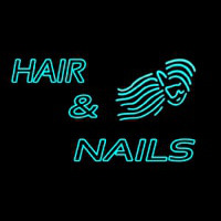 Hair And Nails Double Stroke Leuchtreklame