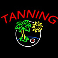 Tanning With Logo Leuchtreklame