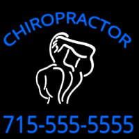 Chiropractor Logo With Number Leuchtreklame