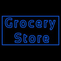 Blue Grocery Store Leuchtreklame