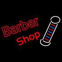 Double Stroke Red Barber Shop Leuchtreklame