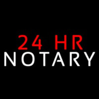 24 Hr Notary Leuchtreklame