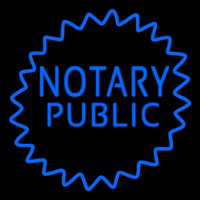 Blue Notary Public Leuchtreklame