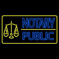 Double Stroke Notary Public Logo Leuchtreklame