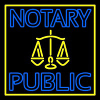 Notary Public Logo Leuchtreklame