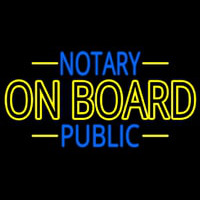 Notary Public On Board Leuchtreklame