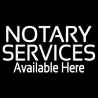Notary Services Available Here Leuchtreklame