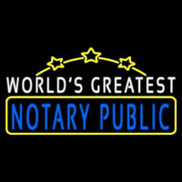 Worlds Greatest Notary Public Leuchtreklame