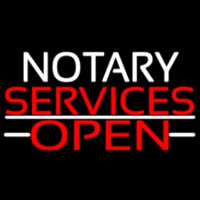 Notary Services Open Leuchtreklame