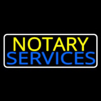 Notary Services With White Border Leuchtreklame