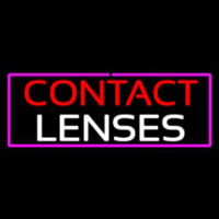 Contact Lenses Rectangle Pink Leuchtreklame
