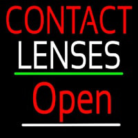 Contact Lenses Script2 Open Green Line Leuchtreklame