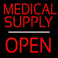 Medical Supply Script1 Open White Line Leuchtreklame