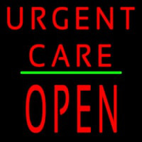 Urgent Care Block Open Green Line Leuchtreklame