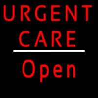 Urgent Care Script1 Open White Line Leuchtreklame