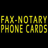 Yellow Fa  Notary Phone Cards 1 Leuchtreklame