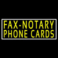 Yellow Fa  Notary Phone Cards With White Border 1 Leuchtreklame