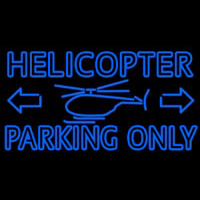 Blue Helicopter Parking Only Leuchtreklame