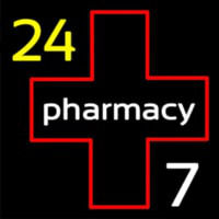 24 Pharmacy Leuchtreklame