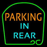 Parking In Rear Leuchtreklame